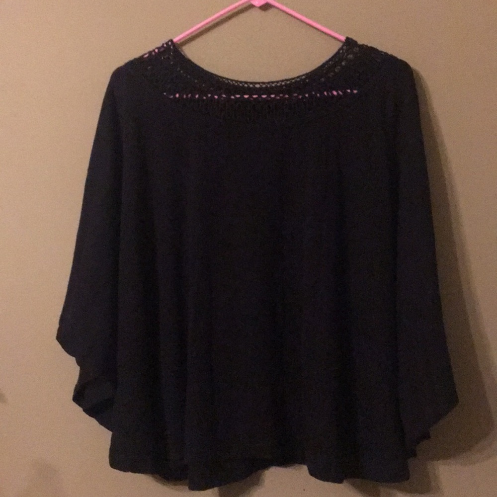 Black poncho shirt